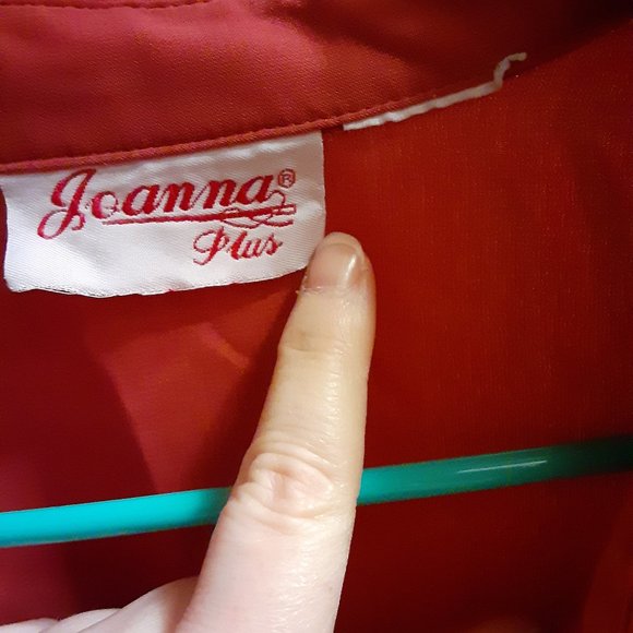 Joanna Plus blouse, mid length sleeve, orange, 2x - Picture 3 of 5